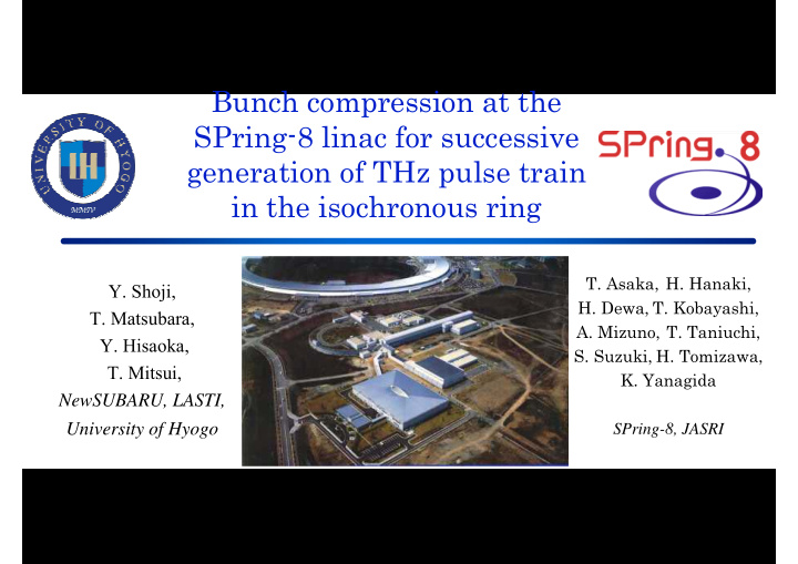 bunch compression at the spring 8 linac for successive