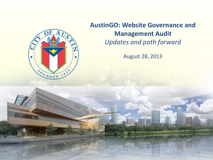 austingo website governance and management audit updates