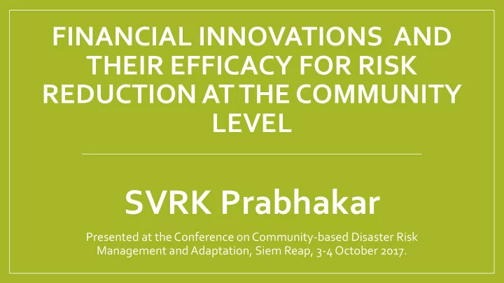 svrk prabhakar