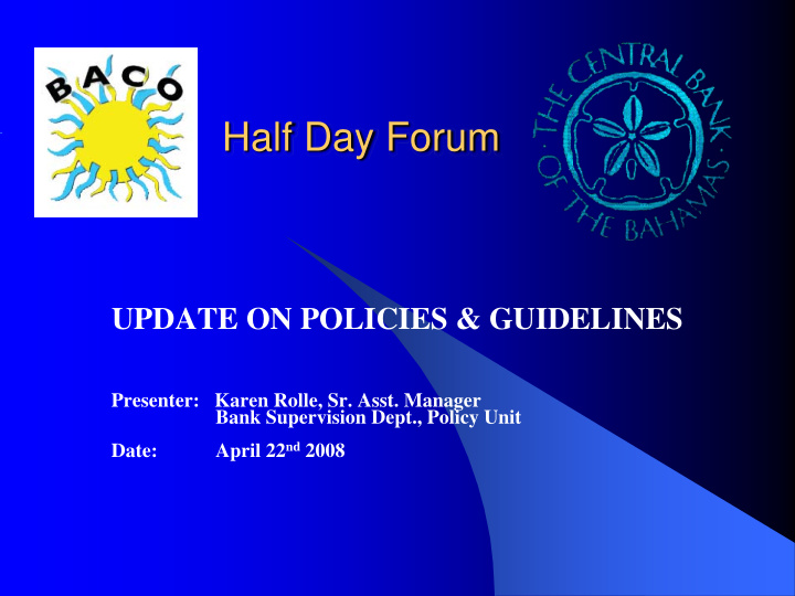 half day forum