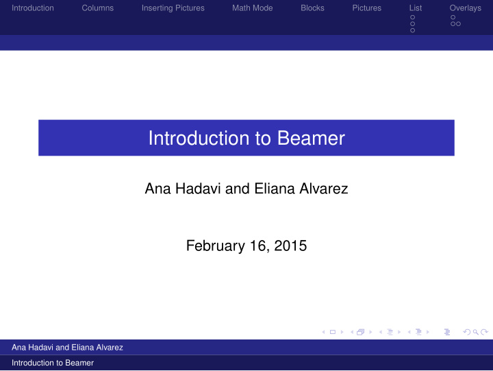 introduction to beamer