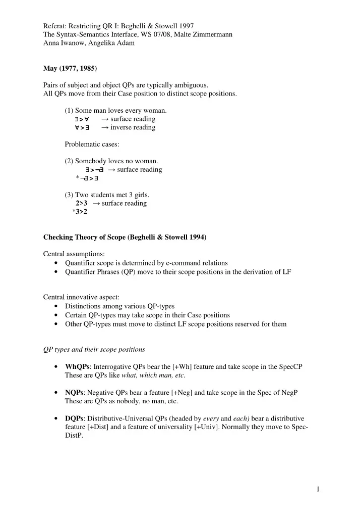 referat restricting qr i beghelli stowell 1997 the syntax
