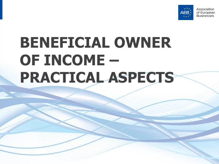 of income