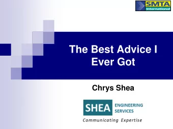 Ever Got  Chrys Shea  Bits of Advice That I Have Tried  to Heed  4  Nevers   4