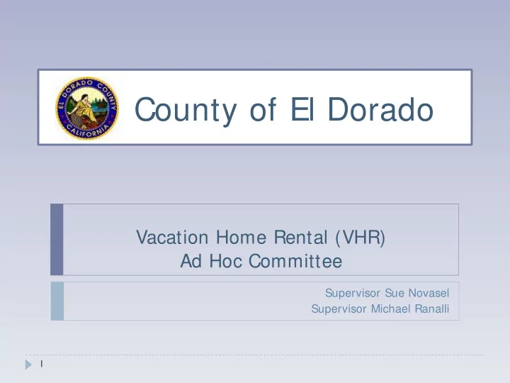 county of el dorado