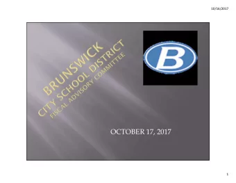 OCTOBER 17, 2017  1  10/16/2017  Welcome/Intro  Recent Events  Five-year Forecast