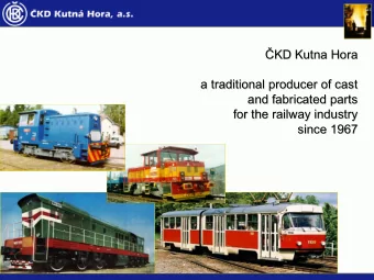 KD Kutna Hora  KD Kutna Hora  a traditional producer of cast  a traditional producer of cast