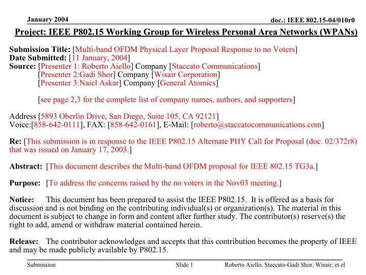 project ieee p802 15 working group for wireless personal