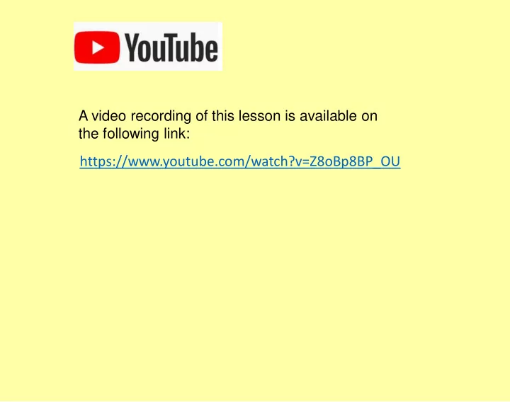 https youtube com watch v z8obp8bp ou lo to practise