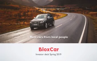 Rent cars from local people  Investor deck Spring 2019  The problem with cars  2nd  95%  70%