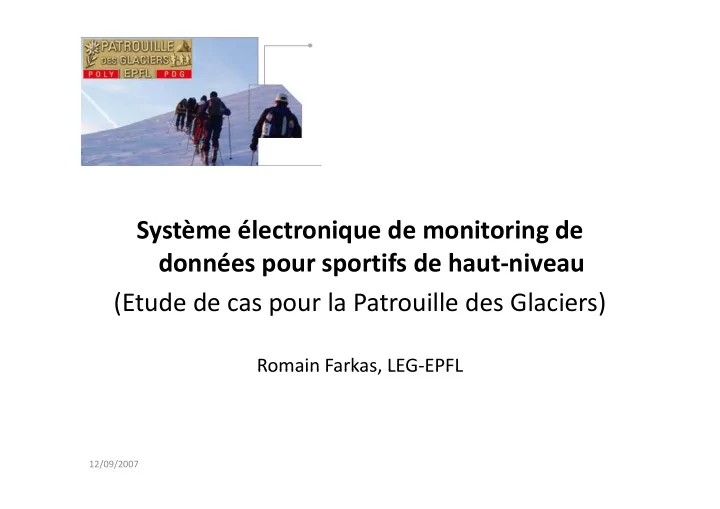 syst me lectronique de monitoring de d donn es pour