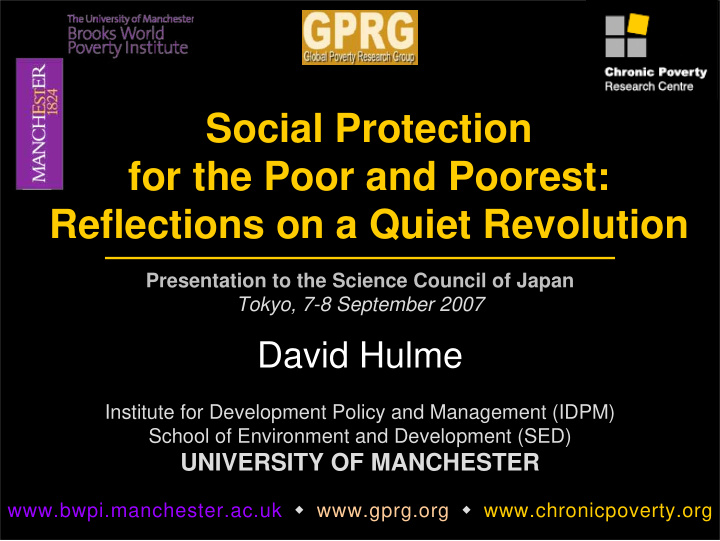 social protection for the poor and poorest reflections on