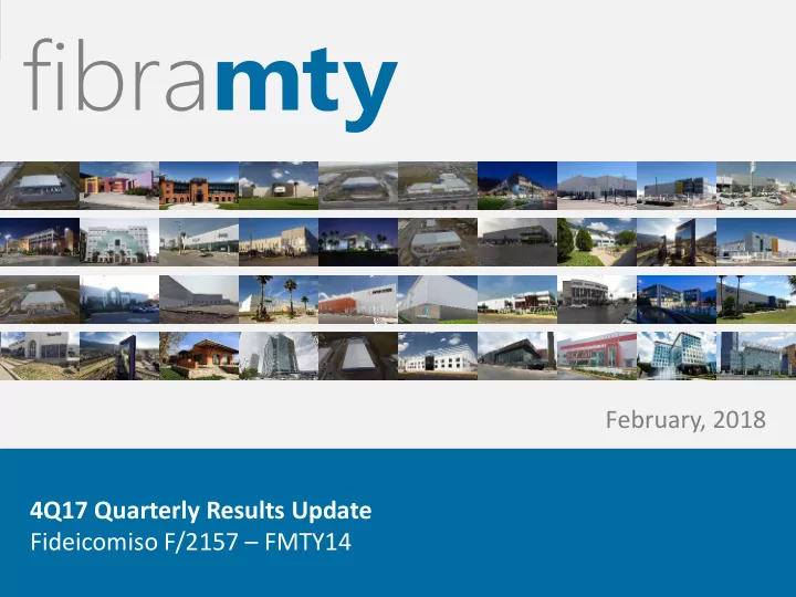 4q17 quarterly results update