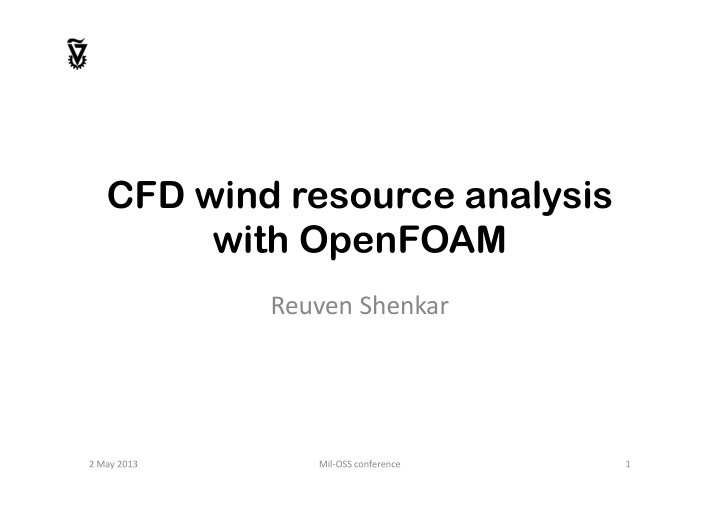 cfd wind resource analysis with openfoam