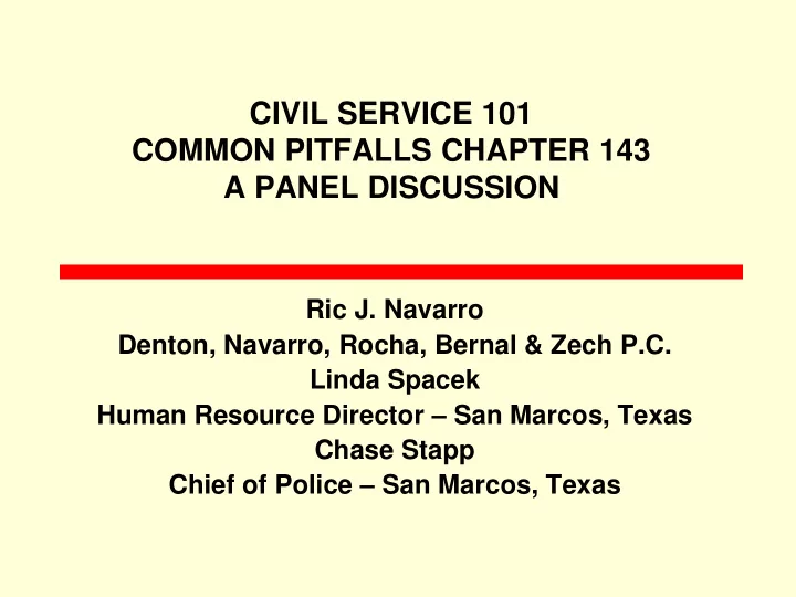 a panel discussion