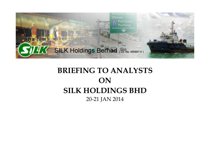 briefing to analysts