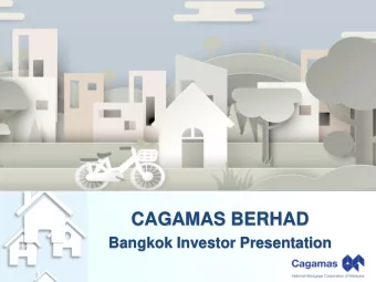 CAGAMAS BERHAD  Bangkok Investor Presentation  AGENDA  Section 1  1  Cagamas Overview  Section 2  2