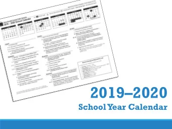 2019  2020  School Year Calendar 2019  2020 School Year  Calendar Survey  March 27, 2019,