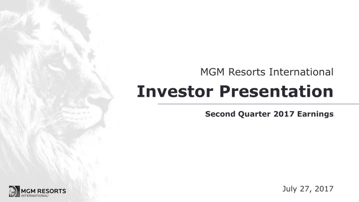 investor presentation