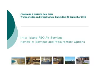 Inter-Island PSO Air Services  Review of Services and Procurement Options  COMHAIRLE NAN EILEAN