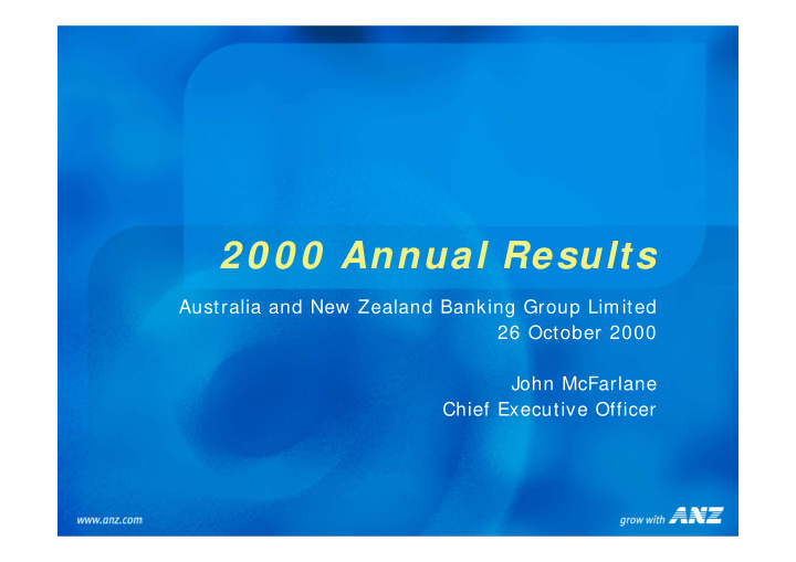 2 0 0 0 annual results