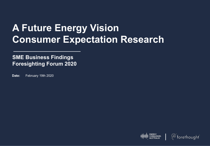 a future energy vision consumer expectation research