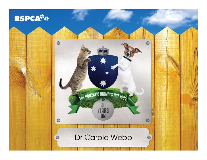 dr carole webb cats are not little dogs
