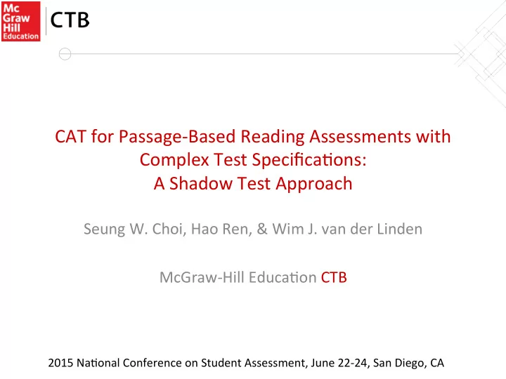 cat for passage based reading assessments with complex