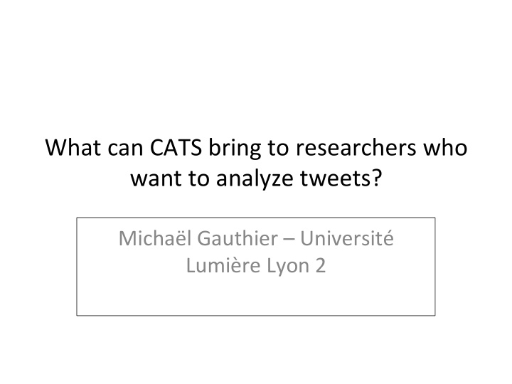 what can cats bring to researchers who