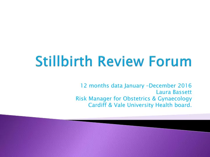 risk manager for obstetrics gynaecology