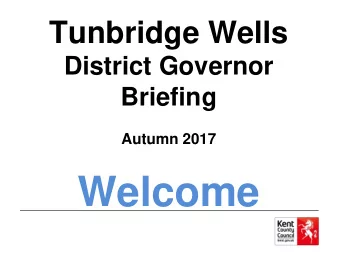 Welcome  Agenda  1.Welcome and outline of the meeting- Julia Durcan -  Area Governance Officer ,