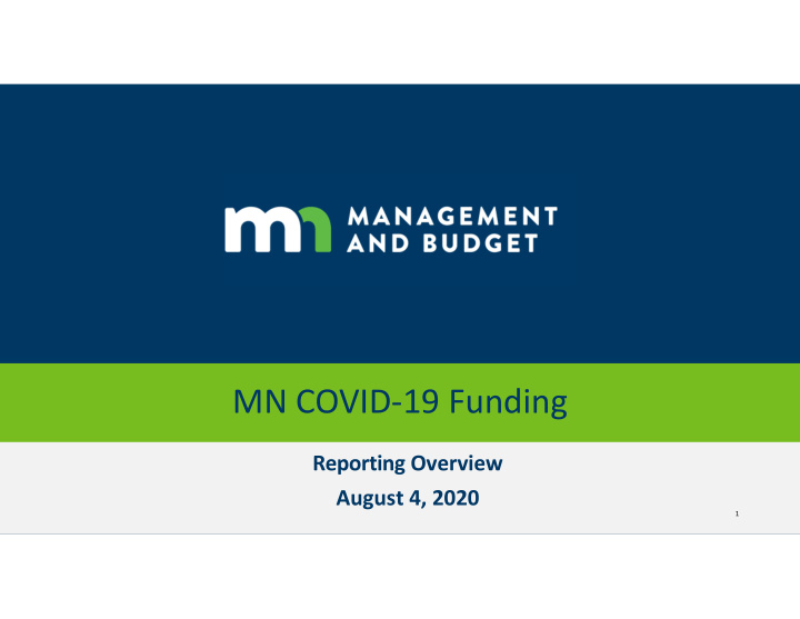 mn covid 19 funding