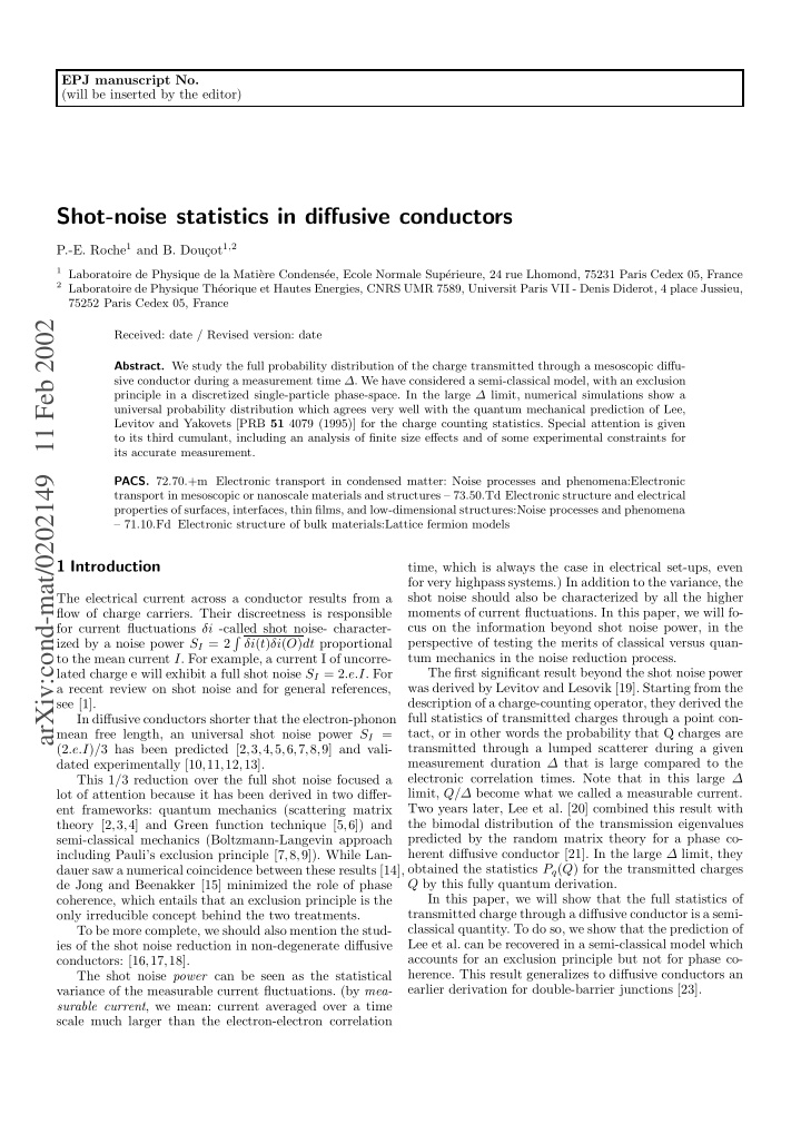 arxiv cond mat 0202149 11 feb 2002