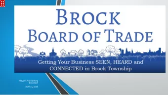 Mayors Networking  Breakfast  April 25, 2018  Introducing the 2018 Council Board of Directors