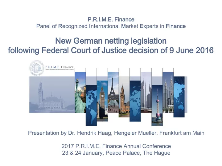 p r i m e i m e finance nce panel of recognized
