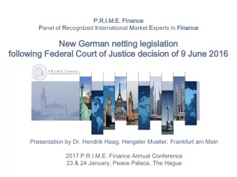 P.R.I.M.E.  .I.M.E. Finance  nce  Panel of Recognized International Market Experts in Finance  nce