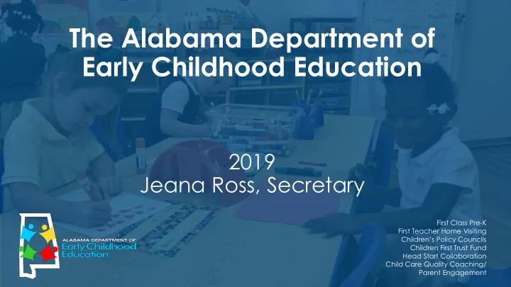 the alabama department of early childhood education