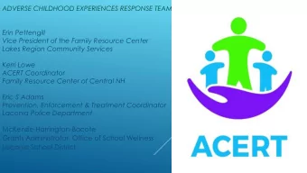 ADVERSE CHILDHOOD EXPERIENCES RESPONSE TEAM Erin Pettengill Vice President of the Family Resource