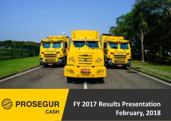 FY 2017 Results Presentation  February, 2018  CASH  0  CASH  Cash in the media  Relevant news of