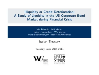 Illiquidity or Credit Deterioration:  A Study of Liquidity in the US Corporate Bond  Market during