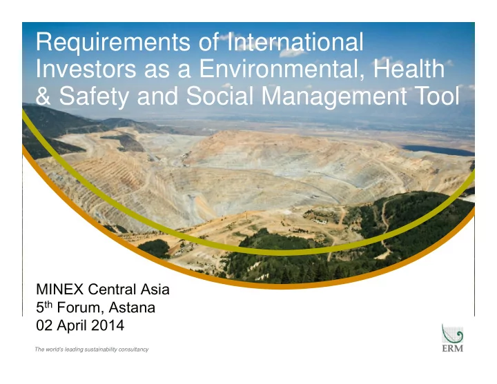 requirements of international investors as a