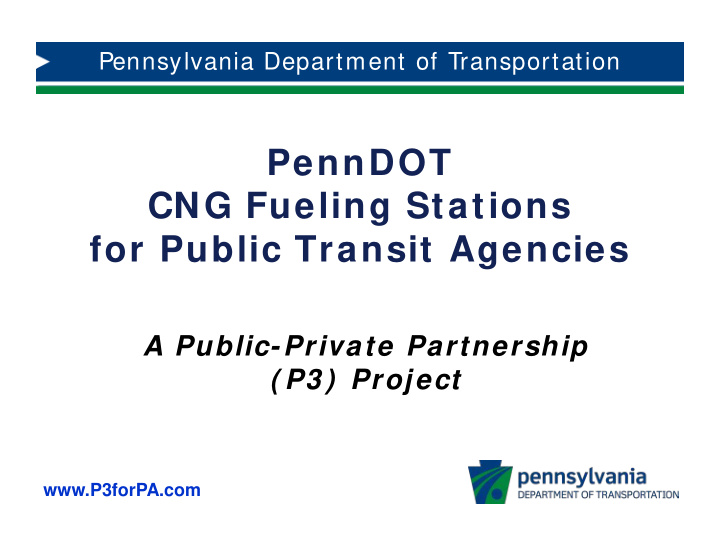 penndot cng fueling stations for public transit agencies