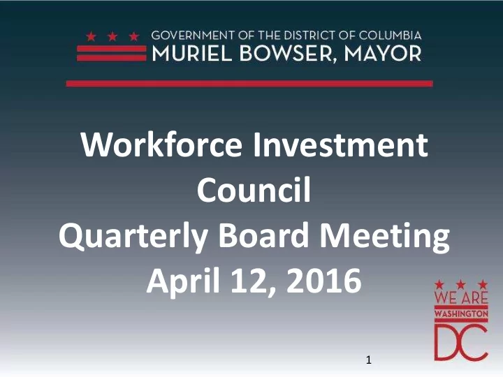 workforce investment
