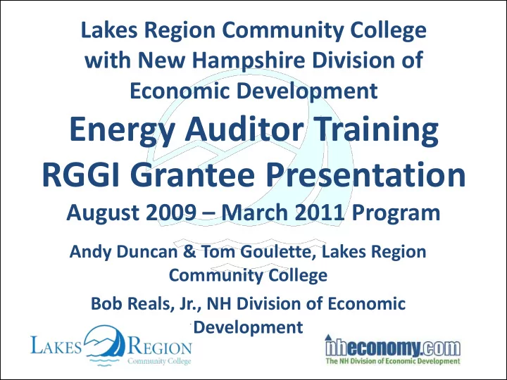 rggi grantee presentation