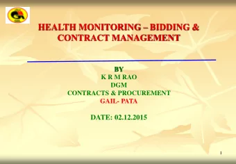 BY  K R M RAO  DGM  CONTRACTS &amp; PROCUREMENT  GAIL- PATA  DATE: 02.12.2015  1  PUBLICPROCUREMENT