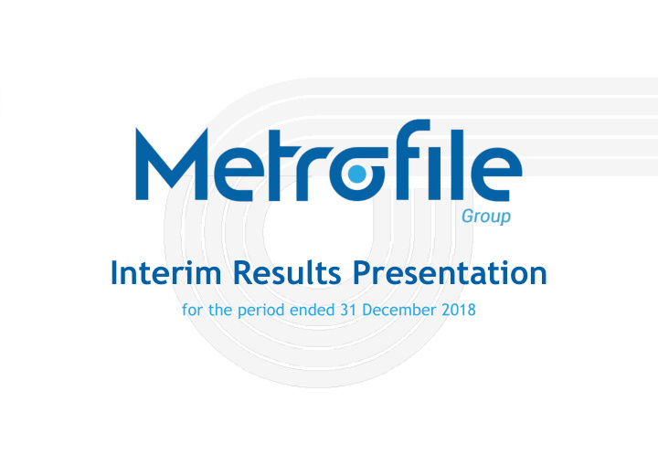 interim results presentation