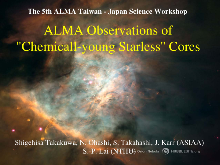 alma observations of chemicall young starless cores
