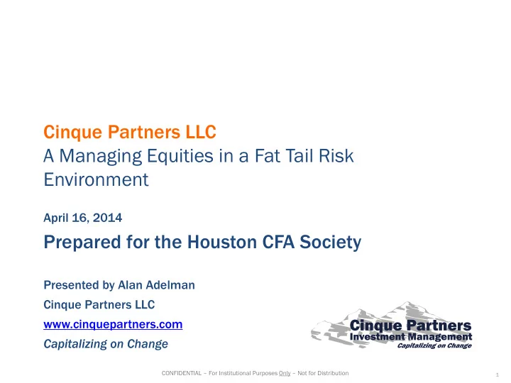 cinque partners llc