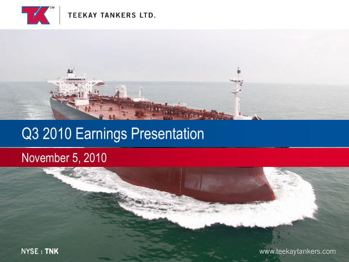 q3 2010 earnings presentation