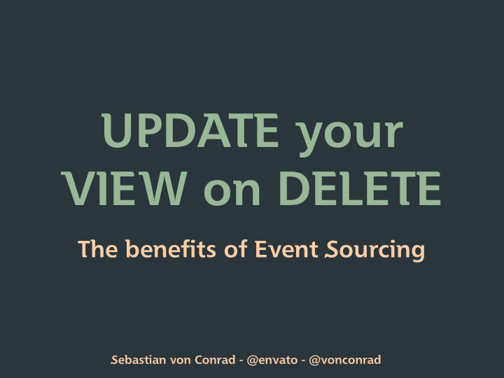 update your view on delete